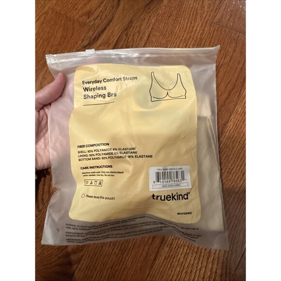 Truekind Everyday Comfort Straps Wireless Shaper Bra. Small. Beige. NWT. - Picture 3 of 3